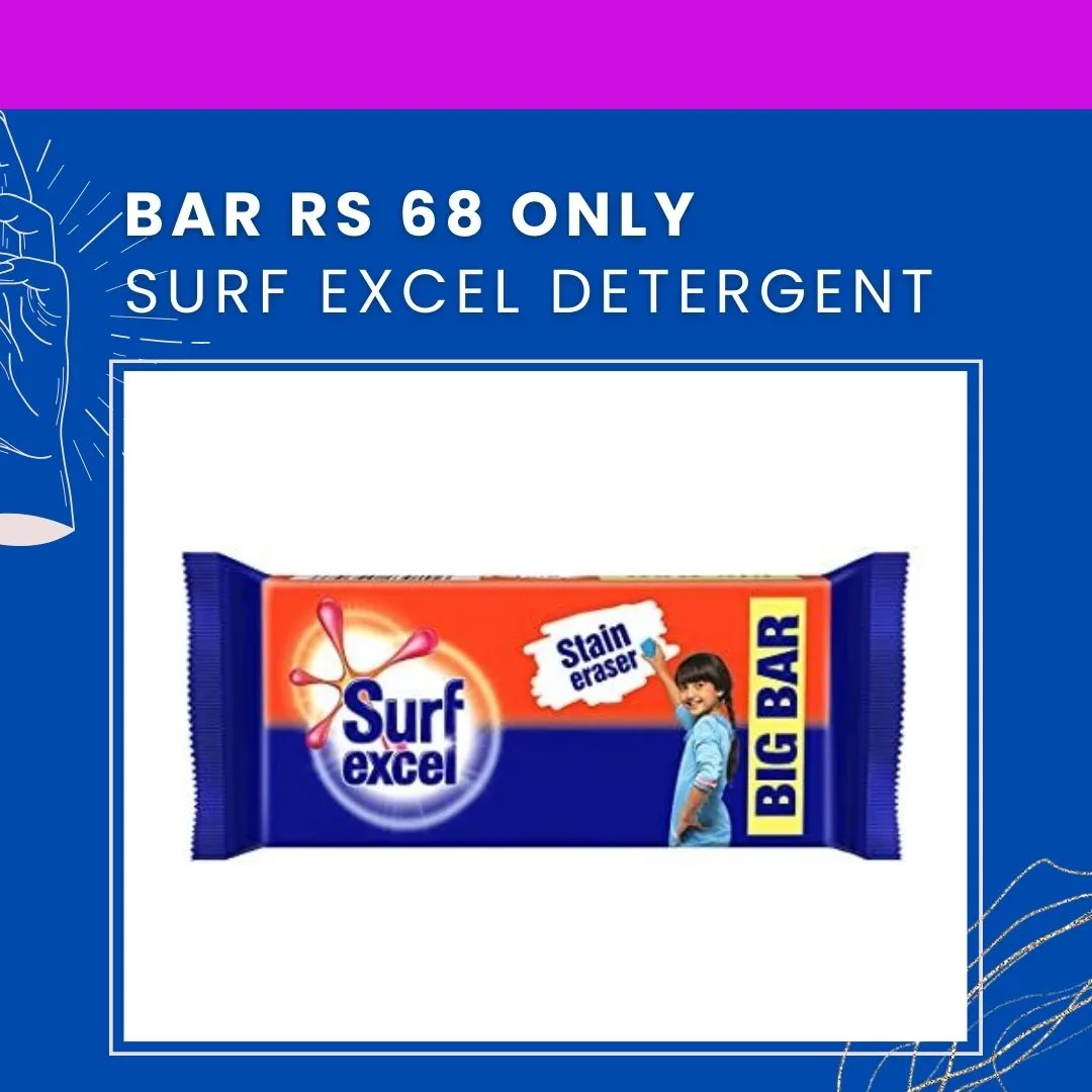 Surf Excel Detergent Bar @ Rs 68 Only